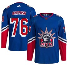 Men's Adidas New York Rangers Jonny Brodzinski Royal Reverse Retro 2.0 Jersey - Authentic