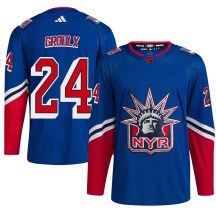 Men's Adidas New York Rangers Bo Groulx Royal Reverse Retro 2.0 Jersey - Authentic