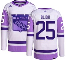 Men's Adidas New York Rangers Anton Blidh Hockey Fights Cancer Jersey - Authentic