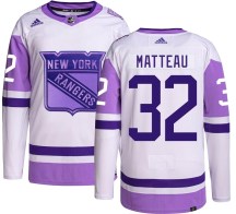 Men's Adidas New York Rangers Stephane Matteau Hockey Fights Cancer Jersey - Authentic