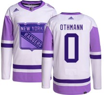 Men's Adidas New York Rangers Brennan Othmann Hockey Fights Cancer Jersey - Authentic