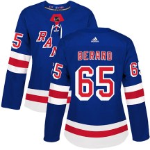 Women's Adidas New York Rangers Brett Berard Royal Blue Home Jersey - Authentic