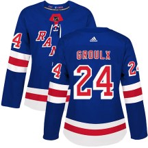 Women's Adidas New York Rangers Bo Groulx Royal Blue Home Jersey - Authentic