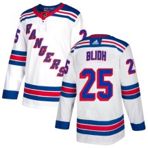 Youth Adidas New York Rangers Anton Blidh White Jersey - Authentic