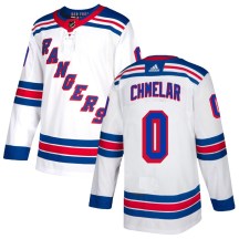 Youth Adidas New York Rangers Jaroslav Chmelar White Jersey - Authentic