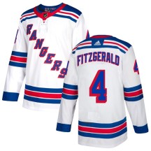 Youth Adidas New York Rangers Casey Fitzgerald White Jersey - Authentic