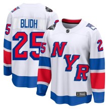 Men's Fanatics Branded New York Rangers Anton Blidh White 2024 Stadium Series Jersey - Breakaway