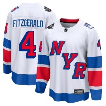 Men's Fanatics Branded New York Rangers Casey Fitzgerald White 2024 Stadium Series Jersey - Breakaway