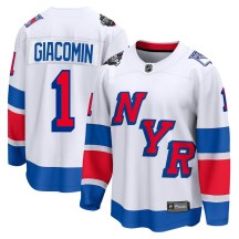 Men's Fanatics Branded New York Rangers Eddie Giacomin White 2024 Stadium Series Jersey - Breakaway