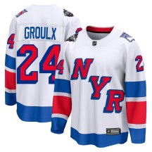 Men's Fanatics Branded New York Rangers Bo Groulx White 2024 Stadium Series Jersey - Breakaway