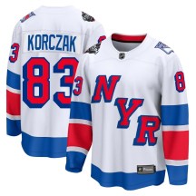 Men's Fanatics Branded New York Rangers Ryder Korczak White 2024 Stadium Series Jersey - Breakaway