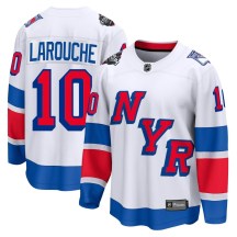 Men's Fanatics Branded New York Rangers Pierre Larouche White 2024 Stadium Series Jersey - Breakaway