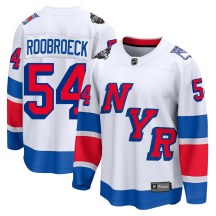 Men's Fanatics Branded New York Rangers Dylan Roobroeck White 2024 Stadium Series Jersey - Breakaway