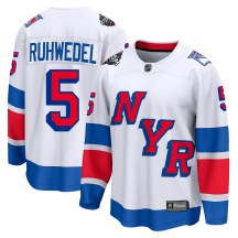 Men's Fanatics Branded New York Rangers Chad Ruhwedel White 2024 Stadium Series Jersey - Breakaway