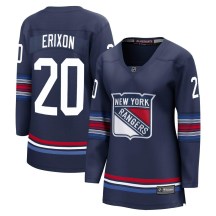 Women's Fanatics Branded New York Rangers Jan Erixon Navy Breakaway Alternate Jersey - Premier