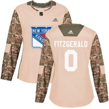 Women's Adidas New York Rangers Casey Fitzgerald Camo Veterans Day Practice Jersey - Authentic