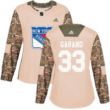 Women's Adidas New York Rangers Dylan Garand Camo Veterans Day Practice Jersey - Authentic