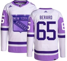 Youth Adidas New York Rangers Brett Berard Hockey Fights Cancer Jersey - Authentic