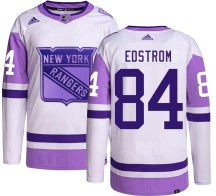 Youth Adidas New York Rangers Adam Edstrom Hockey Fights Cancer Jersey - Authentic