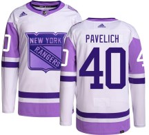 Youth Adidas New York Rangers Mark Pavelich Hockey Fights Cancer Jersey - Authentic