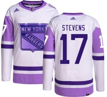 Youth Adidas New York Rangers Kevin Stevens Hockey Fights Cancer Jersey - Authentic