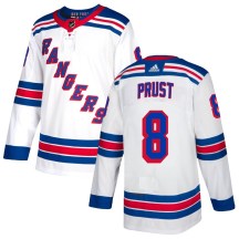 Men's Adidas New York Rangers Brandon Prust White Jersey - Authentic