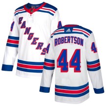 Men's Adidas New York Rangers Matthew Robertson White Jersey - Authentic