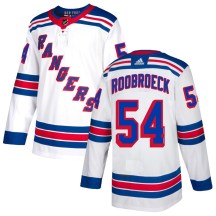 Men's Adidas New York Rangers Dylan Roobroeck White Jersey - Authentic