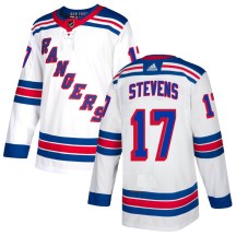 Men's Adidas New York Rangers Kevin Stevens White Jersey - Authentic