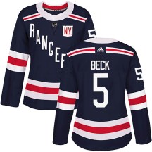 Women's Adidas New York Rangers Barry Beck Navy Blue 2018 Winter Classic Home Jersey - Authentic