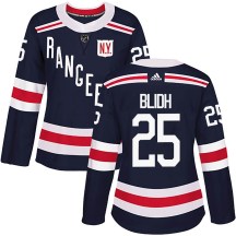 Women's Adidas New York Rangers Anton Blidh Navy Blue 2018 Winter Classic Home Jersey - Authentic