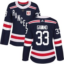 Women's Adidas New York Rangers Dylan Garand Navy Blue 2018 Winter Classic Home Jersey - Authentic