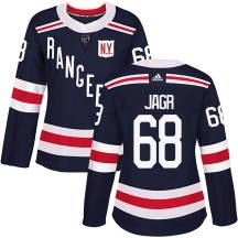 Women's Adidas New York Rangers Jaromir Jagr Navy Blue 2018 Winter Classic Home Jersey - Authentic