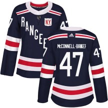 Women's Adidas New York Rangers Bryce McConnell-Barker Navy Blue 2018 Winter Classic Home Jersey - Authentic