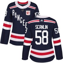 Women's Adidas New York Rangers Brandon Scanlin Navy Blue 2018 Winter Classic Home Jersey - Authentic