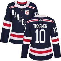 Women's Adidas New York Rangers Esa Tikkanen Navy Blue 2018 Winter Classic Home Jersey - Authentic