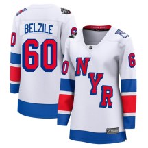 Women's Fanatics Branded New York Rangers Alex Belzile White 2024 Stadium Series Jersey - Breakaway