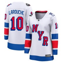 Women's Fanatics Branded New York Rangers Pierre Larouche White 2024 Stadium Series Jersey - Breakaway