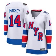 Women's Fanatics Branded New York Rangers Connor Mackey White 2024 Stadium Series Jersey - Breakaway