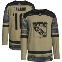 Men's Adidas New York Rangers Artemi Panarin Camo Military Appreciation Practice Jersey - Authentic