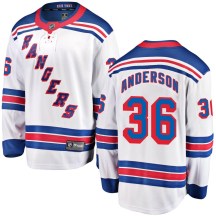 Youth Fanatics Branded New York Rangers Glenn Anderson White Away Jersey - Breakaway