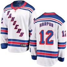 Youth Fanatics Branded New York Rangers Ben Harpur White Away Jersey - Breakaway