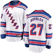 Youth Fanatics Branded New York Rangers Alex Kovalev White Away Jersey - Breakaway