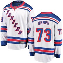 Youth Fanatics Branded New York Rangers Matt Rempe White Away Jersey - Breakaway