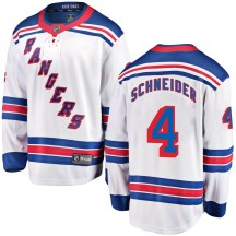 Youth Fanatics Branded New York Rangers Braden Schneider White Away Jersey - Breakaway