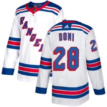 Men's Adidas New York Rangers Tie Domi White Jersey - Authentic